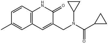 Cyclopropanecarboxamide, N-cyclopropyl-N-[(1,2-dihydro-6-methyl-2-oxo-3-quinolinyl)methyl]- (9CI) Struktur