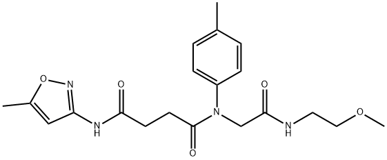 Butanediamide, N-[2-[(2-methoxyethyl)amino]-2-oxoethyl]-N-(5-methyl-3-isoxazolyl)-N-(4-methylphenyl)- (9CI) Struktur