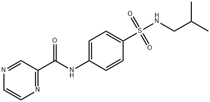 Pyrazinecarboxamide, N-[4-[[(2-methylpropyl)amino]sulfonyl]phenyl]- (9CI) Struktur