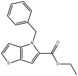 4H-Thieno[3,2-b]pyrrole-5-carboxylicacid,4-(phenylmethyl)-,ethylester(9CI) Struktur