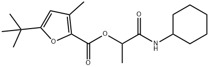 2-Furancarboxylicacid,5-(1,1-dimethylethyl)-3-methyl-,2-(cyclohexylamino)-1-methyl-2-oxoethylester(9CI) Struktur