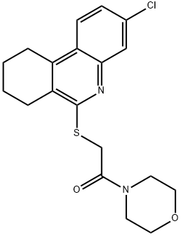 Morpholine, 4-[[(3-chloro-7,8,9,10-tetrahydro-6-phenanthridinyl)thio]acetyl]- (9CI) Struktur