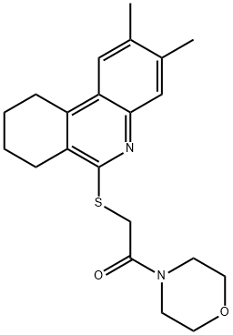 Morpholine, 4-[[(7,8,9,10-tetrahydro-2,3-dimethyl-6-phenanthridinyl)thio]acetyl]- (9CI) Struktur