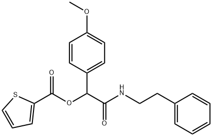 2-Thiophenecarboxylicacid,1-(4-methoxyphenyl)-2-oxo-2-[(2-phenylethyl)amino]ethylester(9CI) Struktur