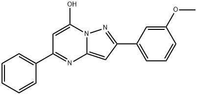 Pyrazolo[1,5-a]pyrimidin-7-ol, 2-(3-methoxyphenyl)-5-phenyl- (9CI) Struktur