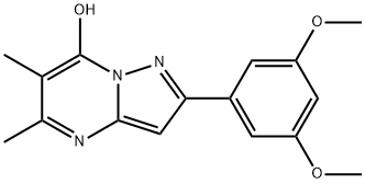 Pyrazolo[1,5-a]pyrimidin-7-ol, 2-(3,5-dimethoxyphenyl)-5,6-dimethyl- (9CI) Struktur