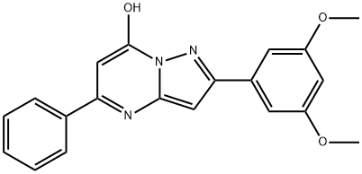 Pyrazolo[1,5-a]pyrimidin-7-ol, 2-(3,5-dimethoxyphenyl)-5-phenyl- (9CI) Struktur