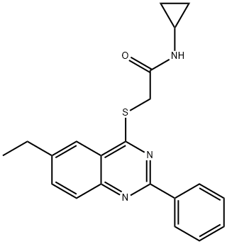 Acetamide, N-cyclopropyl-2-[(6-ethyl-2-phenyl-4-quinazolinyl)thio]- (9CI) Struktur