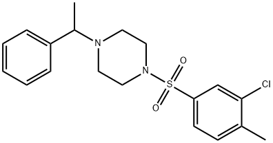 Piperazine, 1-[(3-chloro-4-methylphenyl)sulfonyl]-4-(1-phenylethyl)- (9CI) Struktur