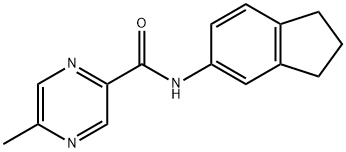 Pyrazinecarboxamide, N-(2,3-dihydro-1H-inden-5-yl)-5-methyl- (9CI) Struktur