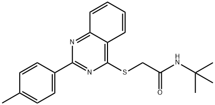 Acetamide, N-(1,1-dimethylethyl)-2-[[2-(4-methylphenyl)-4-quinazolinyl]thio]- (9CI) Struktur