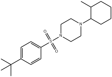 Piperazine, 1-[[4-(1,1-dimethylethyl)phenyl]sulfonyl]-4-(2-methylcyclohexyl)- (9CI) Struktur