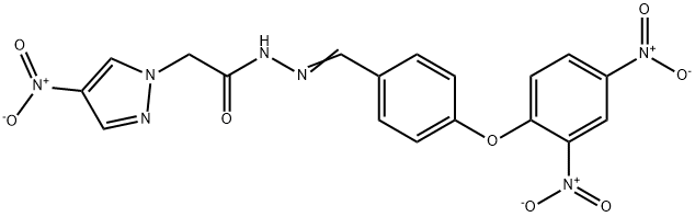 1H-Pyrazole-1-aceticacid,4-nitro-,[[4-(2,4-dinitrophenoxy)phenyl]methylene]hydrazide(9CI) Struktur