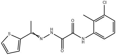 Acetic acid, [(3-chloro-2-methylphenyl)amino]oxo-, [1-(2-thienyl)ethylidene]hydrazide (9CI) Struktur