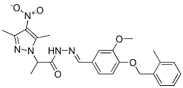 1H-Pyrazole-1-aceticacid,alpha,3,5-trimethyl-4-nitro-,[[3-methoxy-4-[(2-methylphenyl)methoxy]phenyl]methylene]hydrazide(9CI) Struktur