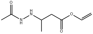 Butanoic  acid,  3-(2-acetylhydrazino)-,  ethenyl  ester  (9CI) Struktur