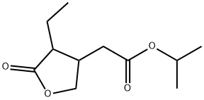 3-Furanaceticacid,4-ethyltetrahydro-5-oxo-,1-methylethylester(9CI) Struktur