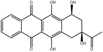 (7S,9S)9-ACETYL-7,8,9,10-TETRAHYDRO-6,7,9,11-TETRAHYDROXY-5,12-NAPHTACENEDIONE Struktur