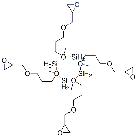 2,4,6,8-tetramethyl-2,4,6,8-tetrakis[3-(oxiranylmethoxy)propyl]cyclotetrasiloxane Struktur