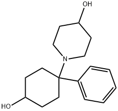 4'-(4-hydroxypiperidino)-4-phenylcyclohexanol Struktur