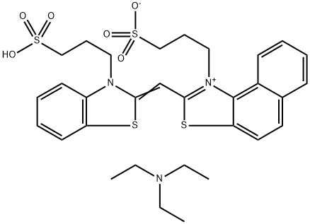 1-(3-SULFOPROPYL)-2-[[3-(3-SULFOPROPYL)-2(3H)-BENZOTHIAZOLYLIDENE]METHYL] NAPHTHO[1,2-D]THIAZOLIUM HYDROXIDE, INNER SALT, TRIETHYLAMMONIUM SALT Struktur