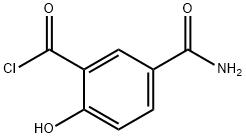 Benzoyl chloride, 5-(aminocarbonyl)-2-hydroxy- (9CI) Struktur