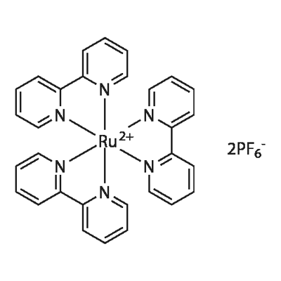 TRIS(2,2'-BIPYRIDINE)RUTHENIUM(II) HEXAFLUOROPHOSPHATE Struktur