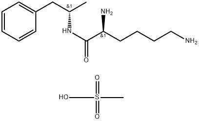 (2S)-2,6-DIAMINO-N-[(1S)-1-METHYL-2-PHENYLETHYL]HEXANAMIDE DIMETHANESULFONATE Structure