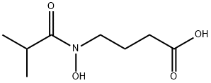 Butanoic  acid,  4-[hydroxy(2-methyl-1-oxopropyl)amino]- Struktur