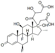 6beta,9-difluoro-11beta,17,21-trihydroxy-16alpha-methylpregna-1,4-diene-3,20-dione 17,21-di(acetate) Struktur