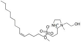 (Z)-2-(8-heptadecenyl)-4,5-dihydro-1-(2-hydroxyethyl)-1-methyl-1H-imidazolium methyl sulphate Struktur