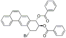 Benz(a)anthracene-8,9-diol, 11-bromo-8,9,10,11-tetrahydro-, dibenzoate , (8alpha,9beta,11alpha)- Struktur