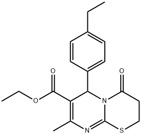 ethyl 6-(4-ethylphenyl)-8-methyl-4-oxo-3,4-dihydro-2H,6H-pyrimido[2,1-b][1,3]thiazine-7-carboxylate Struktur