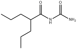 N-carbamoyl-2-propyl-pentanamide Struktur