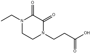 1-Piperazinepropanoicacid,4-ethyl-2,3-dioxo-(9CI) Struktur