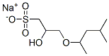 sodium 3-(1,3-dimethylbutoxy)-2-hydroxypropanesulphonate  Struktur