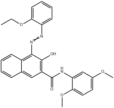 N-(2,5-Dimethoxyphenyl)-4-[(2-ethoxyphenyl)azo]-3-hydroxy-2-naphthalenecarboxamide Struktur