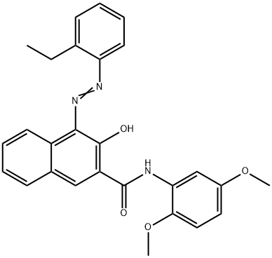 N-(2,5-dimethoxyphenyl)-4-[(2-ethylphenyl)azo]-3-hydroxynaphthalene-2-carboxamide  Struktur