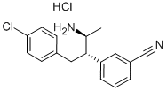 Benzonitrile, 3-[(1S,2S)-2-amino-1-[(4-chlorophenyl)methyl]propyl]-, hydrochloride (1:1) Struktur