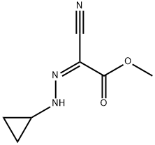 Acetic acid, cyano(cyclopropylhydrazono)-, methyl ester, (2Z)- (9CI) Struktur