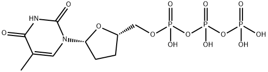 Thymidine 5-(tetrahydrogen triphosphate), 3-deoxy- Struktur