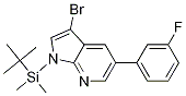 3-broMo-1-(tert-butyldiMethylsilyl)-5-(3-fluorophenyl)-1H-pyrrolo[2,3-b]pyridine Struktur