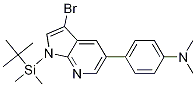 4-(3-broMo-1-(tert-butyldiMethylsilyl)-1H-pyrrolo[2,3-b]pyridin-5-yl)-N,N-diMethylbenzenaMine Struktur