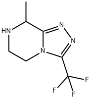 8-METHYL-3-(TRIFLUOROMETHYL)-5,6,7,8-TETRAHYDRO[1,2,4]TRIAZOLO[4,3-A]PYRAZINE Struktur