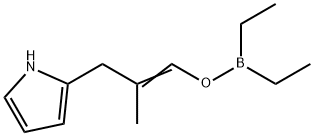 Diethyl[2-methyl-3-(1H-pyrrol-2-yl)-1-propenyloxy]borane Struktur