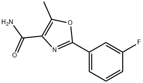 2-(m-Fluorophenyl)-5-methyloxazole-4-carboxamide Struktur