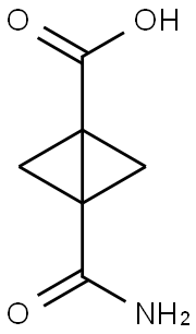 Bicyclo[1.1.0]butane-1-carboxylic acid, 3-(aminocarbonyl)- (9CI) Struktur