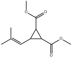 3-(2-Methyl-1-propenyl)-1,2-cyclopropanedicarboxylic acid dimethyl ester Struktur