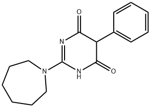 2-(Hexahydro-1H-azepin-1-yl)-5-phenylpyrimidine-4,6(1H,5H)-dione Struktur