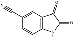 2,3-dihydro-2,3-dioxo-1H-Indole-5-carbonitrile Struktur